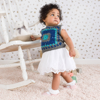 Bernat Crochet Wee Granny Vest Crochet Vest made in Bernat Yarn