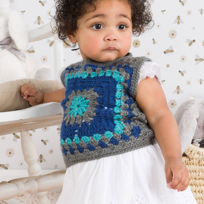 Bernat Crochet Wee Granny Vest Crochet Vest made in Bernat Yarn