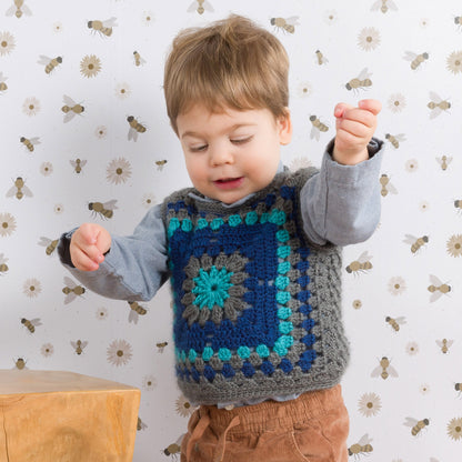 Bernat Crochet Wee Granny Vest Crochet Vest made in Bernat Yarn
