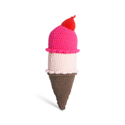 Bernat Crochet Ice Cream Cone Toy Bright Pink