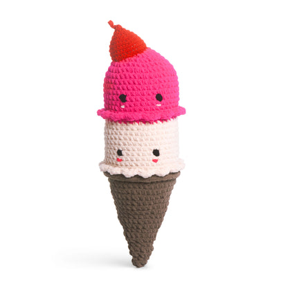 Bernat Crochet Ice Cream Cone Toy Bright Pink