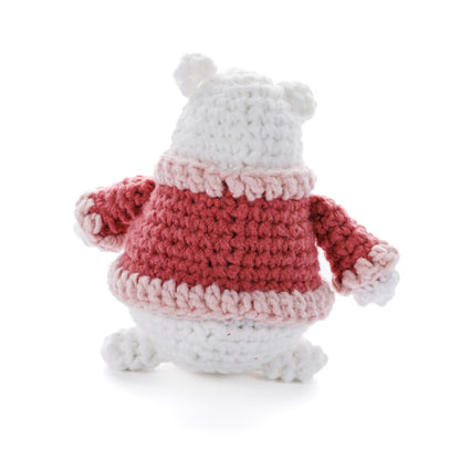 Bernat Heartley the Crochet Bear Heartley The Crochet Bear made using Bernat yarn in a styled lifestyle setting