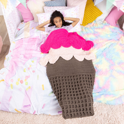 Bernat Double Scoop Crochet Snuggle Sack Bright Pink