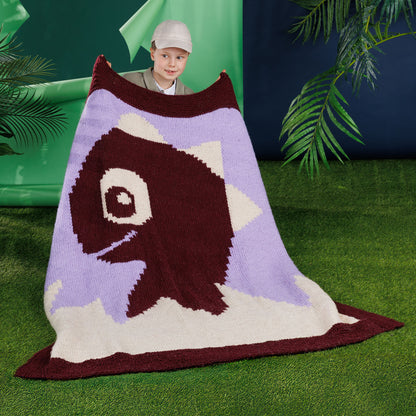 Bernat Hatching Dino Knit Blanket Hatching Dino Knit Blanket made using Bernat yarn