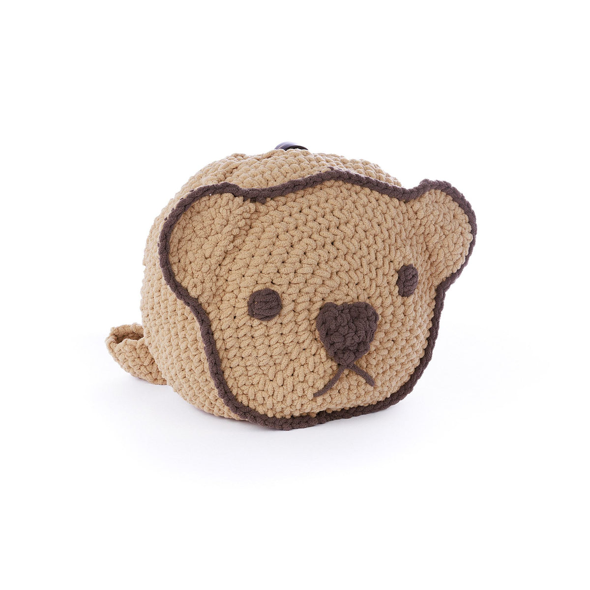Crochet Bear-Y Cute Backpack made using Bernat yarn