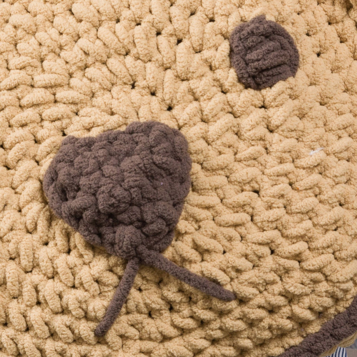 Crochet Bear-Y Cute Backpack made using Bernat yarn
