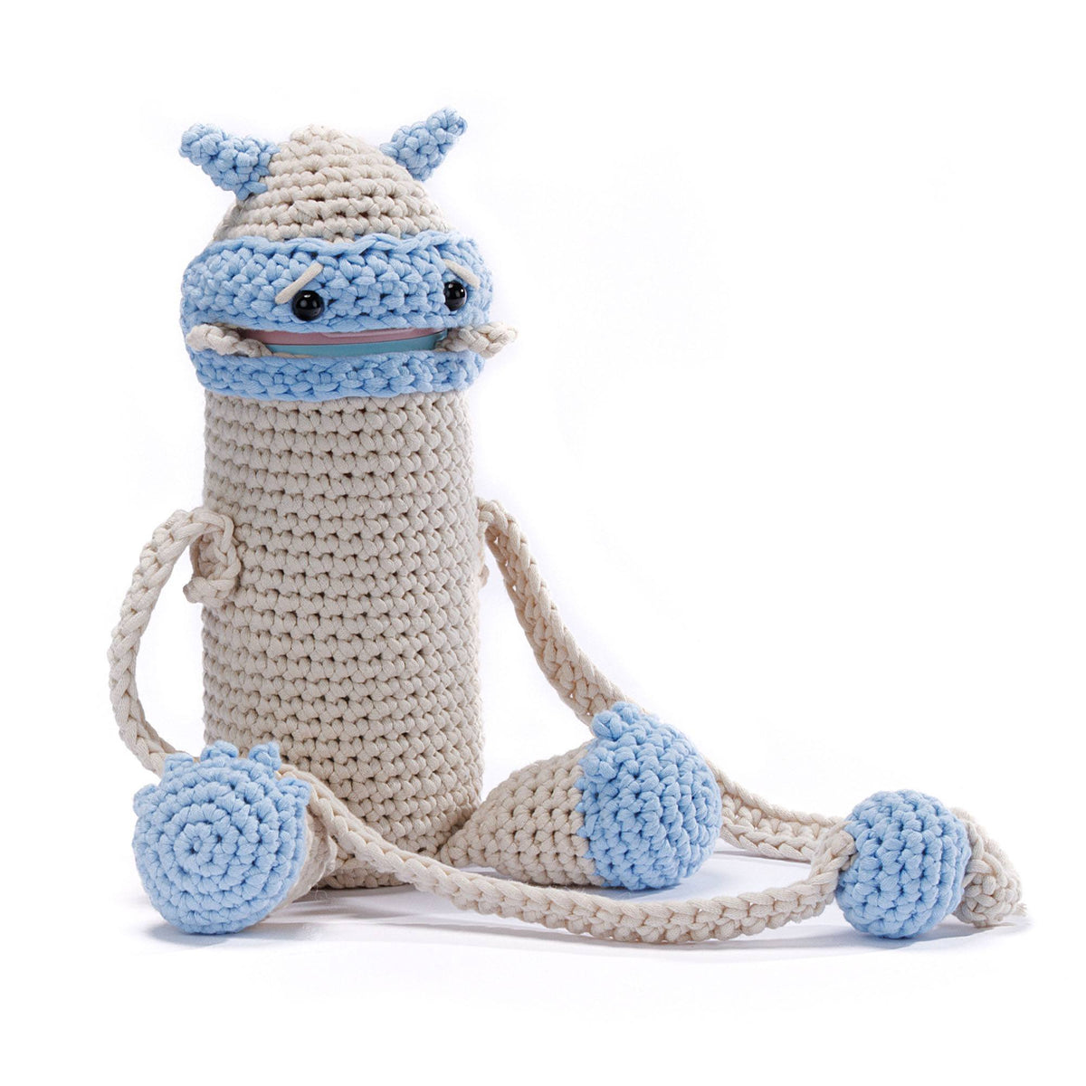 Don'T Forgetty Your Yeti Crochet Bottle Cozy made using Bernat yarn