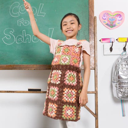 Bernat Lattice Crochet Granny Jumper Dress Lattice Crochet Granny Jumper Dress made using Bernat yarn