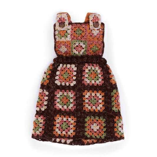 Lattice Crochet Granny Jumper Dress made using Bernat yarn