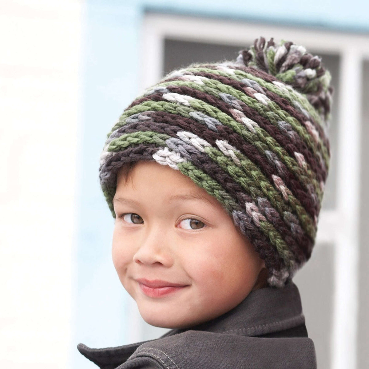 Crochet Hat made in Bernat Softee Chunky yarn