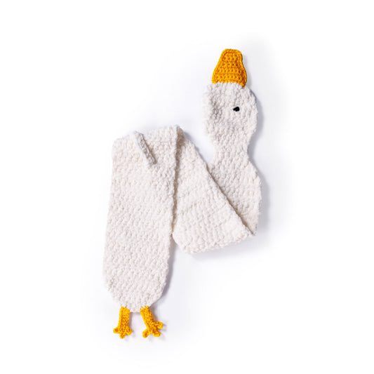 Crochet Goose Scarf made using Bernat yarn