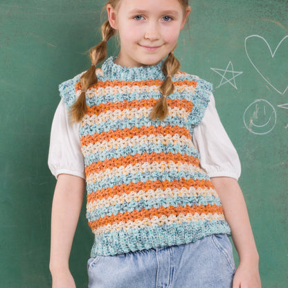 Bernat V Stitch Stripes Crochet Vest V Stitch Stripes Crochet Vest made using Bernat yarn