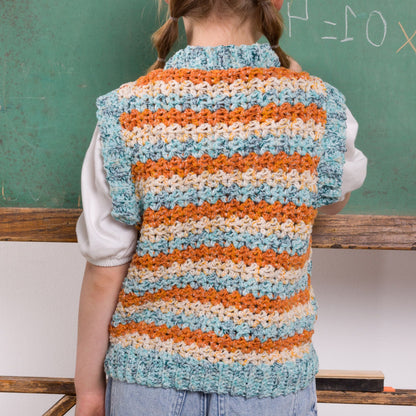 Bernat V Stitch Stripes Crochet Vest V Stitch Stripes Crochet Vest made using Bernat yarn