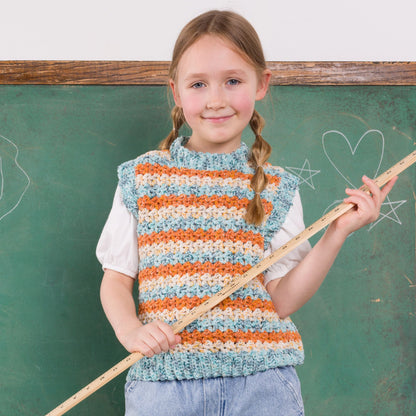 Bernat V Stitch Stripes Crochet Vest V Stitch Stripes Crochet Vest made using Bernat yarn