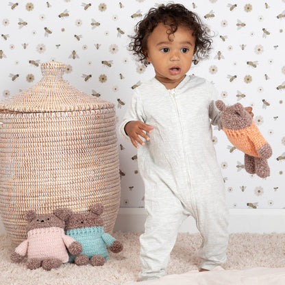 Bernat Crochet Little Bears Crochet Toy made in Bernat Forever Fleece Finest Yarn