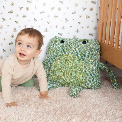Bernat Freddy the Frog Crochet Toy Crochet Toy made in Bernat Baby Blanket Yarn