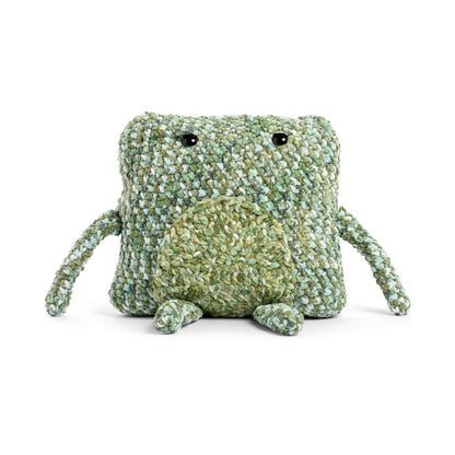 Bernat Freddy the Frog Crochet Toy Crochet Toy made in Bernat Baby Blanket Yarn