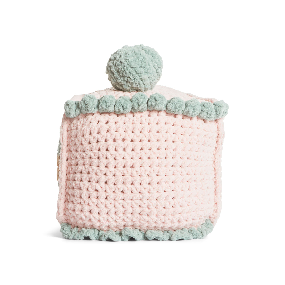 Piece Of Cake Crochet Toy made using Bernat yarn