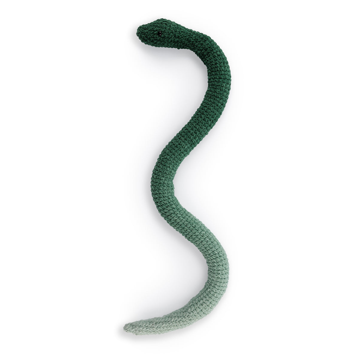 Crochet Snake Sssidekick made using Bernat yarn