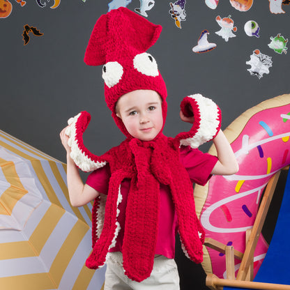 Bernat Crochet Giant Squid Hat and Cape Costume All Variants
