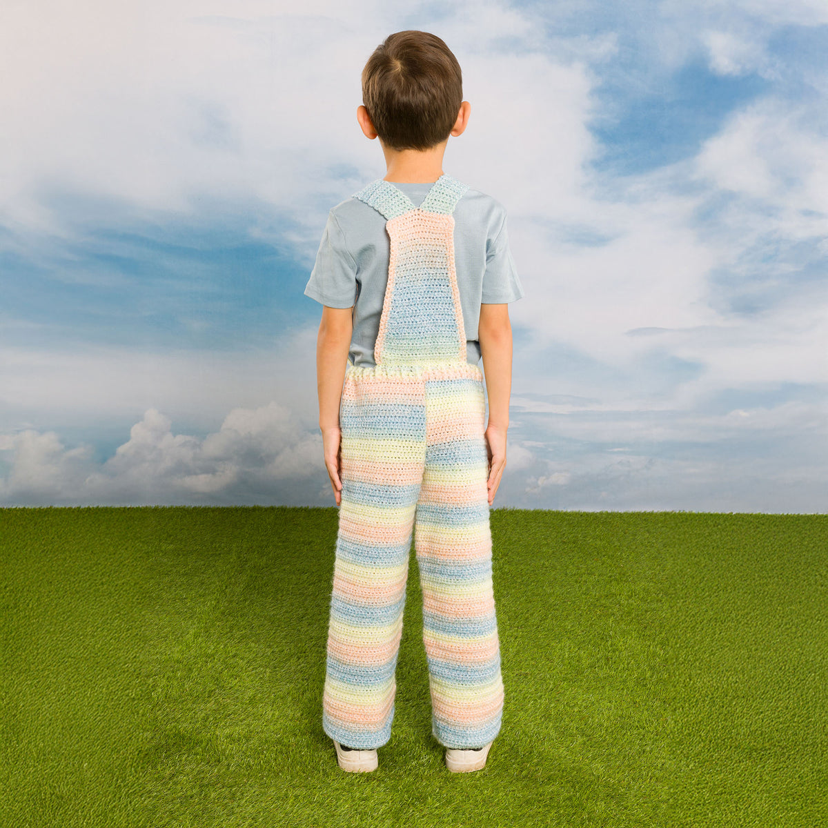 Crochet Kid'S Overalls made using Bernat yarn