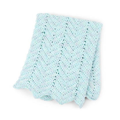 Bernat Baby Ripple Crochet Blanket Seaside, Crochet Blanket made in Bernat Baby Blanket Frosting Yarn