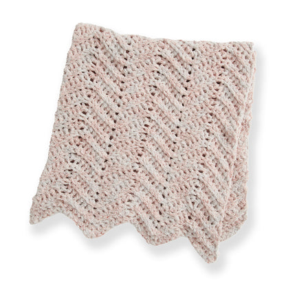 Bernat Baby Ripple Crochet Blanket Cozy Rosie, Crochet Blanket made in Bernat Baby Blanket Frosting Yarn