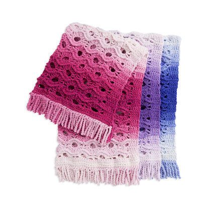 Bernat Open Flower Crochet Throw Blanket All Variants