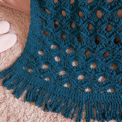 Bernat Open Flower Crochet Throw Blanket Open Flower Crochet Throw Blanket made using Bernat yarn
