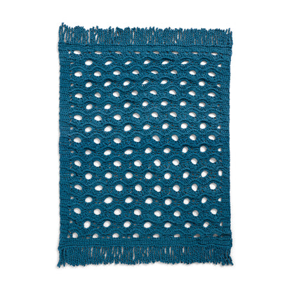 Bernat Open Flower Crochet Throw Blanket Spruce