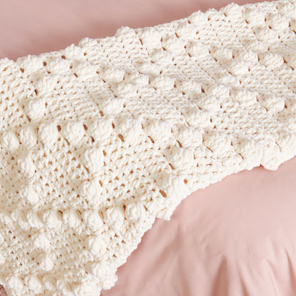 Bernat Plush Crochet Bobble Blanket Crochet Blanket made in Bernat Plush Yarn