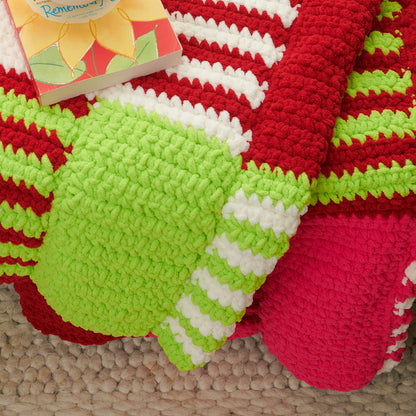 Bernat Interwoven Colorful Crochet Stripes Blanket Crochet Blanket made in Bernat Blanket Yarn