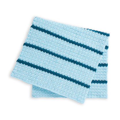 Bernat Thin as a Pin Stripe Crochet Blanket Crochet Blanket made in Bernat Plush Yarn