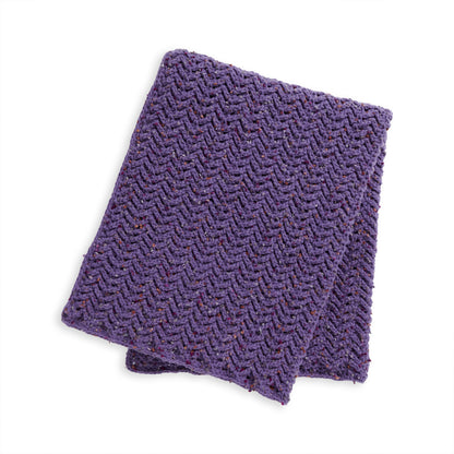 Bernat Squishy Herringbone Crochet Blanket Crochet Blanket made in Bernat Forever Fleece Tweeds Yarn