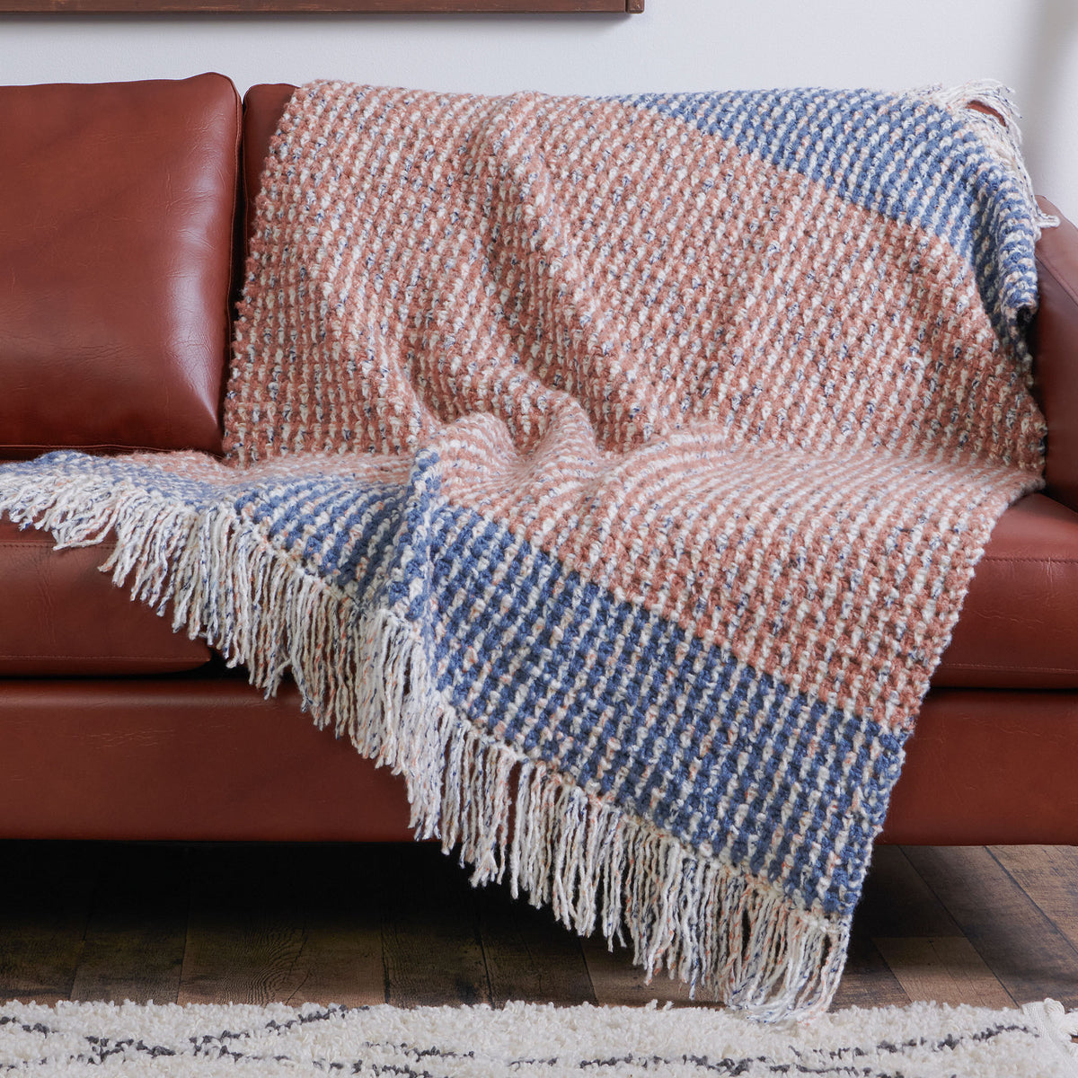 Crochet Blanket made in Bernat Felted Yarn