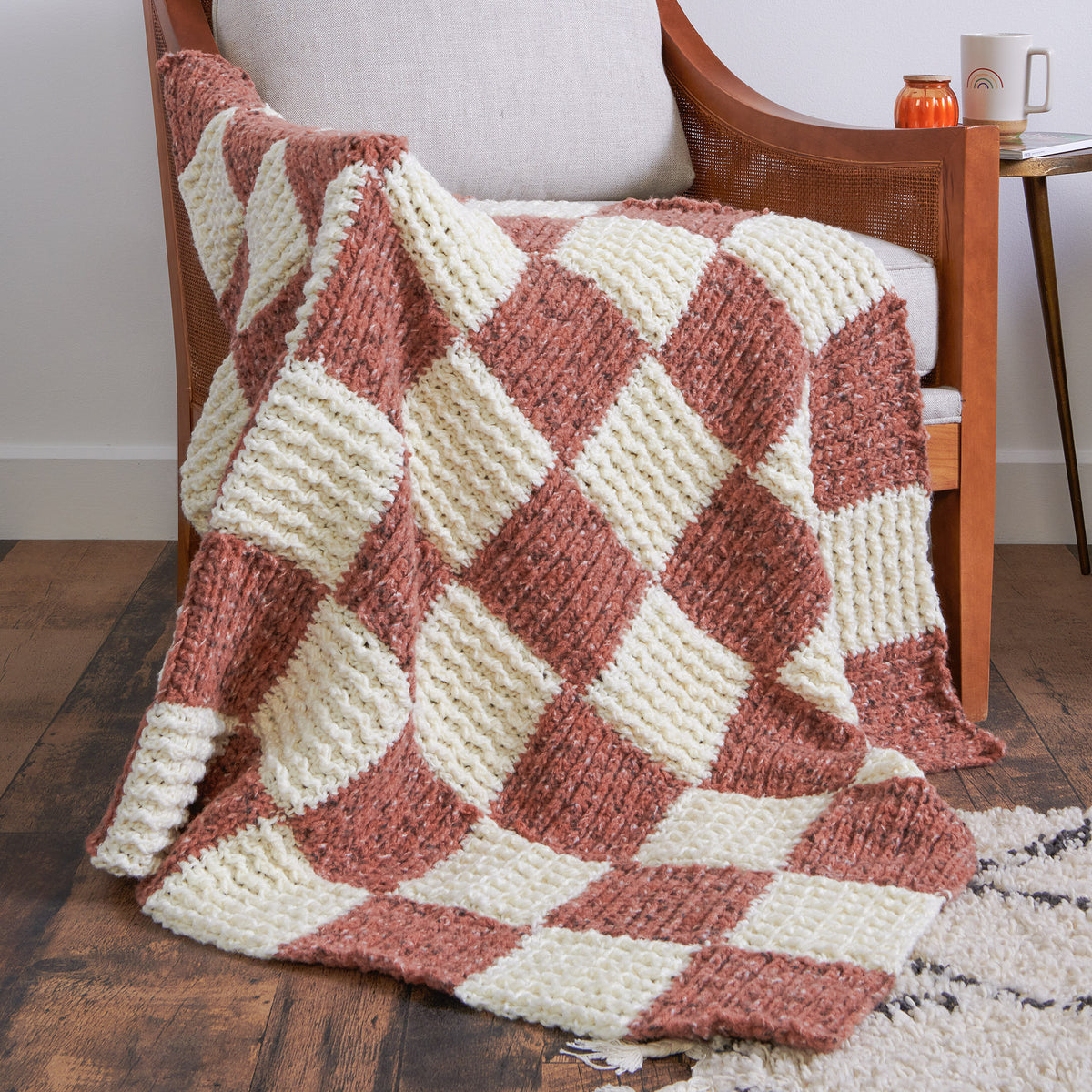 Crochet Blanket made in Bernat Felted Yarn