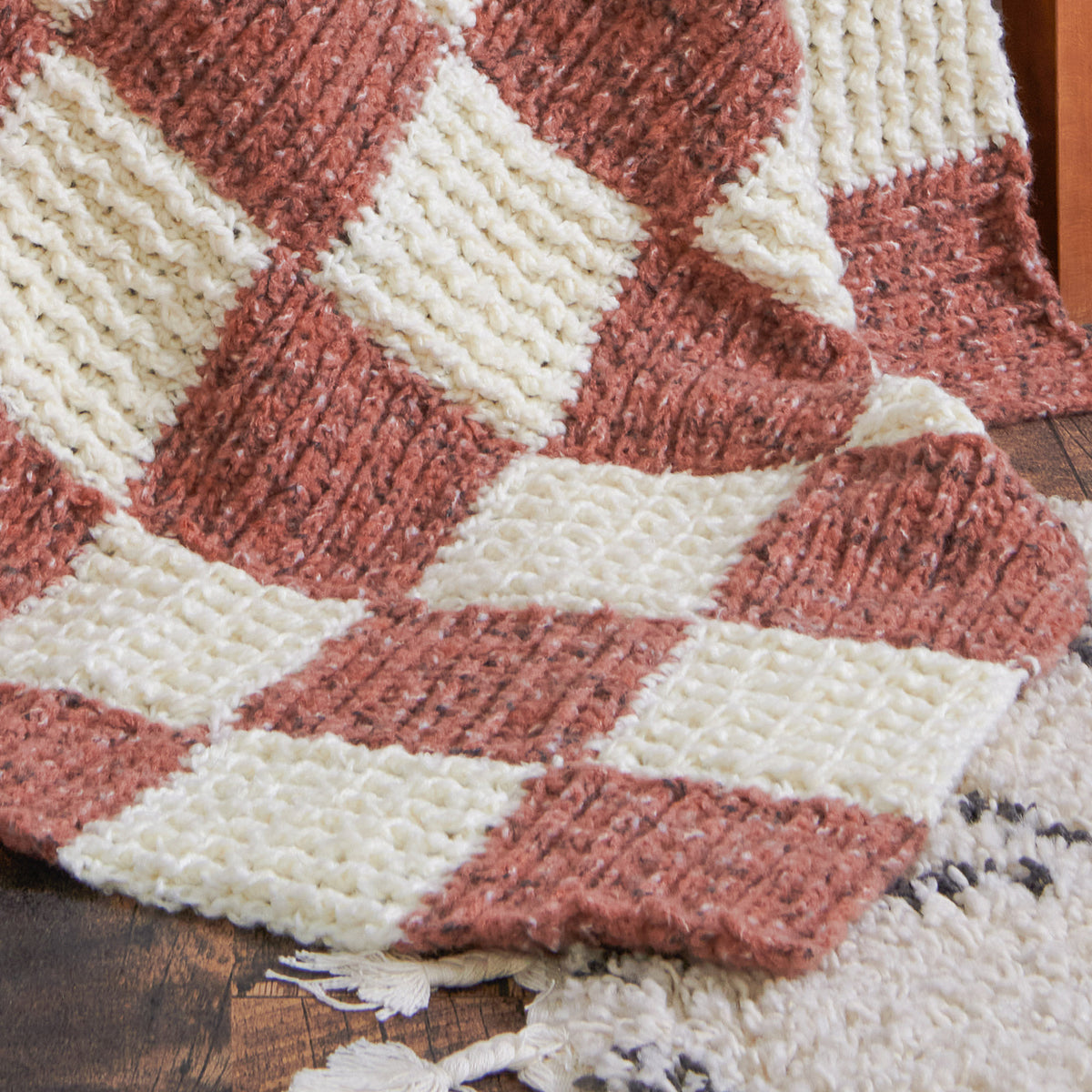 Crochet Blanket made in Bernat Felted Yarn