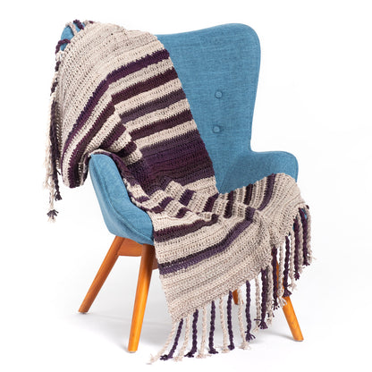 Bernat Crochet Wavelength Random Stripes Lapghan Crochet Lapghan made in Bernat Yarn