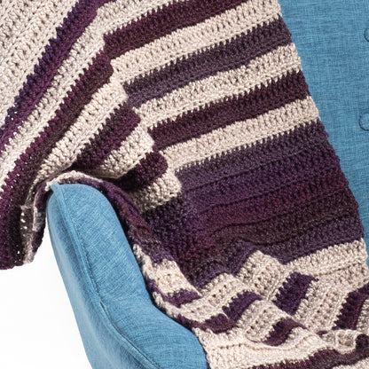 Bernat Crochet Wavelength Random Stripes Lapghan Crochet Lapghan made in Bernat Yarn