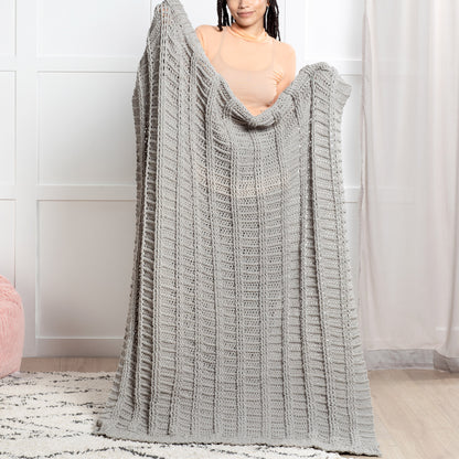 Bernat Bold Ridges Crochet Blanket Crochet Blanket made in Bernat Maker Yarn