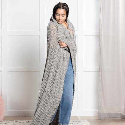 Bernat Bold Ridges Crochet Blanket Crochet Blanket made in Bernat Maker Yarn