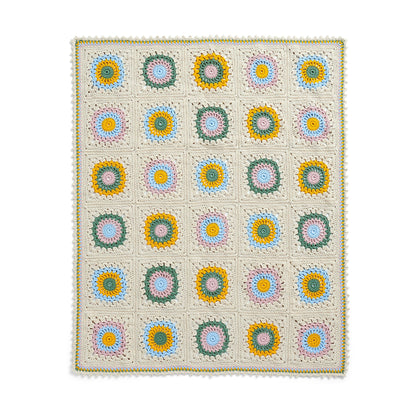 Bernat Picot Edged Crochet Granny Blanket Crochet Blanket made in Bernat Maker Yarn
