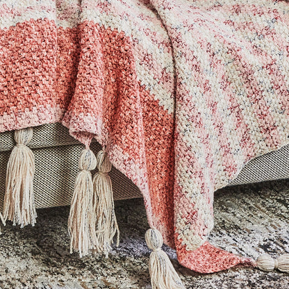 Bernat Tasellicious Moss Stripes Crochet Blanket Crochet Blanket made in Bernat Lattice Yarn