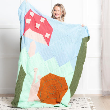 Bernat Fun-Guy Garden Crochet Blanket Crochet Blanket made in Bernat Super Value Yarn