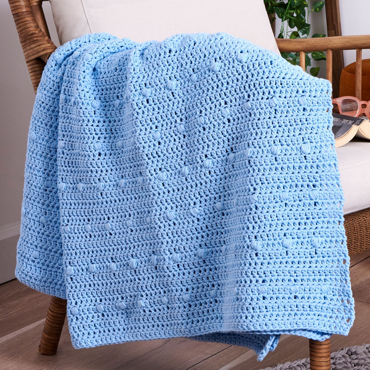 Crochet Blanket made in Bernat Maker Yarn