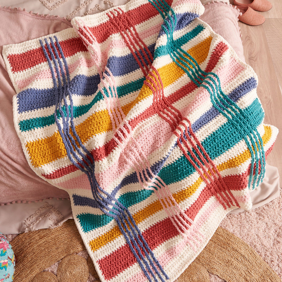 Crochet Blanket made in Bernat Blanket Yarn