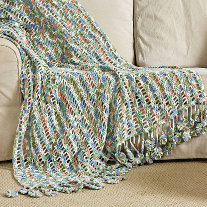 Bernat Crochet Floral Blanket Crochet Blanket made in Bernat Handicrafter Cotton Yarn
