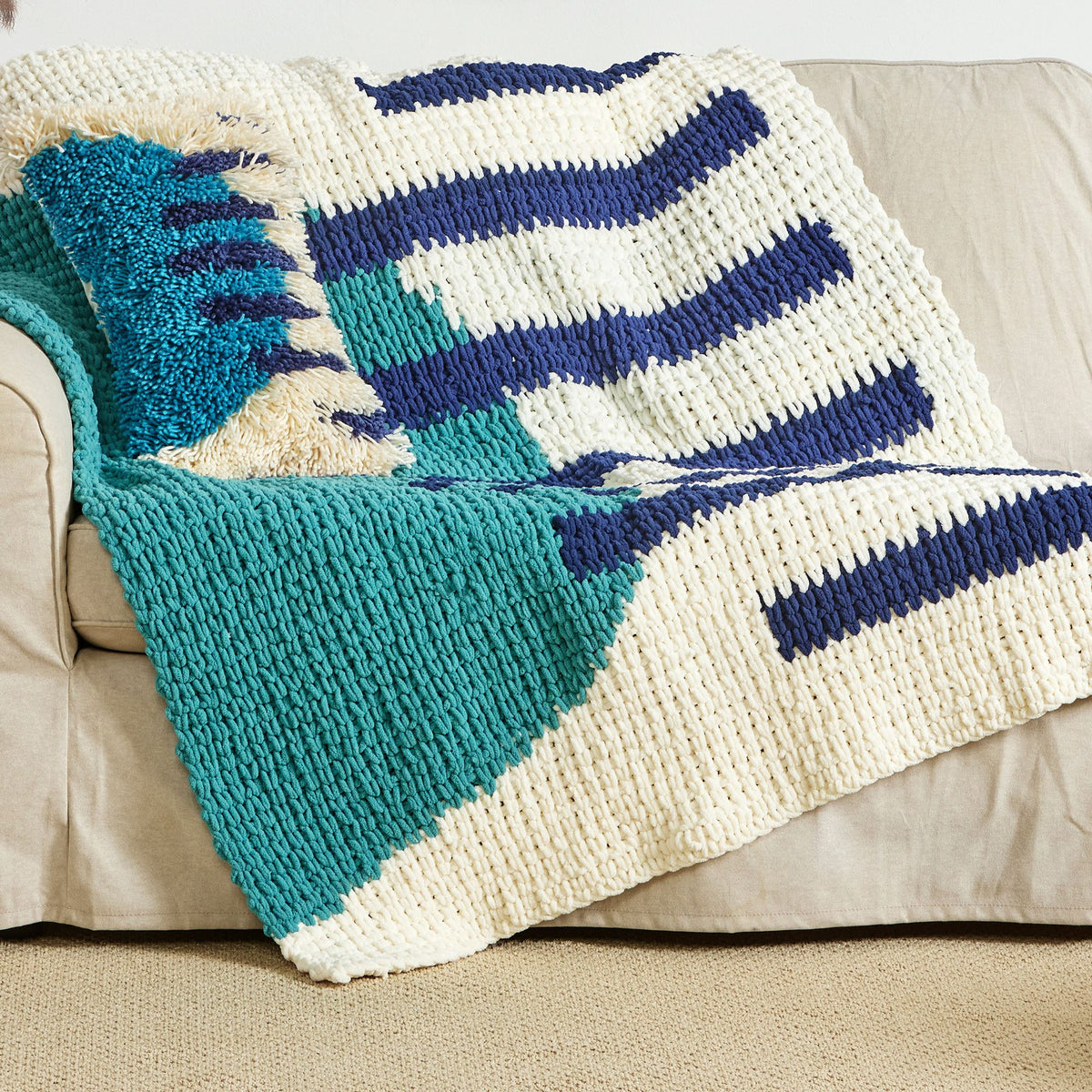 Crochet Blanket made in Bernat Blanket Yarn
