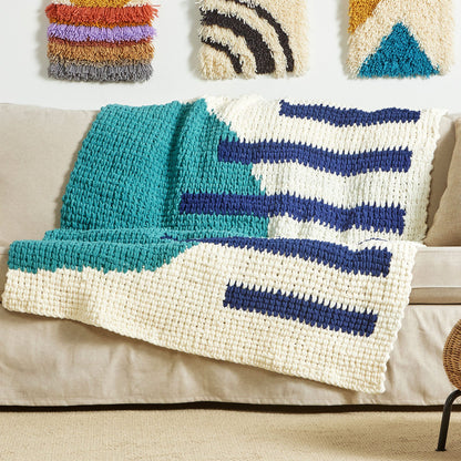 Bernat Crochet Intarsia Circle Blanket Crochet Blanket made in Bernat Blanket Yarn