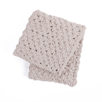 Bernat Maxi Moss Stitch Crochet Blanket French Vanilla